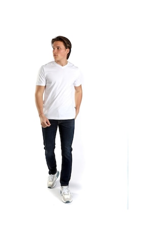 Lee Cooper Jonat Erkek V Yaka T-Shirt Beyaz-17176-Beyaz