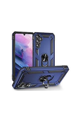 Galaxy A34 Kılıf Zore Vega Yüzüklü Standlı Zırh Kılıf