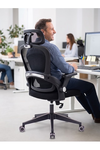 Zeon Büro Ofis Sistemleri // Comfort Max Black Ofis Çalışma Koltuğu Siyah