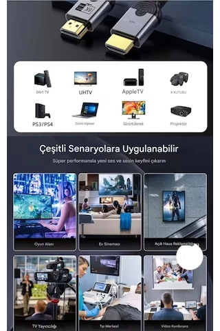 Ugourd 5-metre Hdmı To Hdmı Ultra Sertifikalı Hdmı 2.1 Kablo 48gb