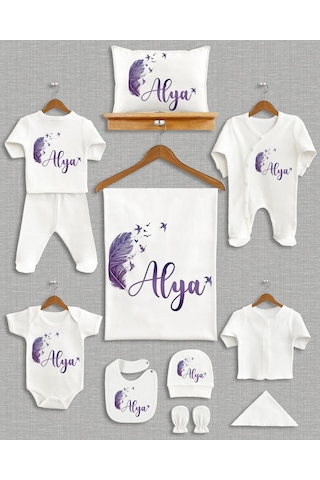 Bebeqon Bbqn1135 İsme Özel 11'li Organik Hastane Çıkışı Çok Renkli