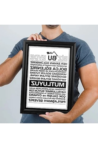 Aileye Özel Baskılı Dekoratif Çerçeve, A4 Boyut