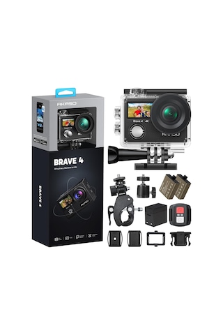 Akaso Brave 4 4k 20mp Wifi Aksiyon Kamerası Ultra Hd With Eıs 30m Underwater Su Geçirmez - Uzaktan Kumandalı - 5x Zoo