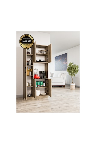 Atlas Çok Amaçlı Dolap Mutfak Banyo Balkon Ceviz
