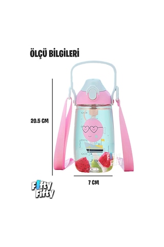 Uzspace Pipetli 680 ML Boyun Askılı Tritan Çocuk Su Matarası -kutulu- Ffuz2202680 001