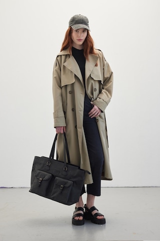Manuka Düğmeli Kruvaze Trençkot - Kum Bej