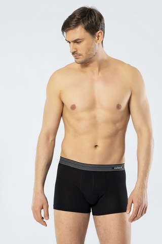 Cacharel 1320 Üçlü Boxer - Beyaz/Siyah/Gri Melanj Beyaz