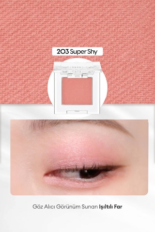 Uzun Süre Kalıcı Kolay Uygulanan Işıltılı Tekli Far Modern Shadow Shimmer 203 Super Shy 203