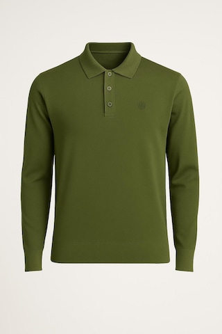 Simenti Regular Polo Yaka Düğmeli Erkek Triko - 7422 Yeşil