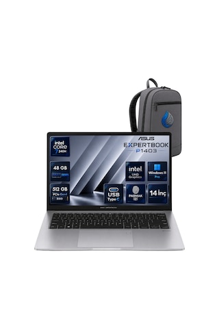 Asus Expertbook P1 P1403CVA-C716512G0DRNP21 Core 7-240H 48 GB 512 GB SSD 14'' FHD W11P Dizüstü Bilgisayar