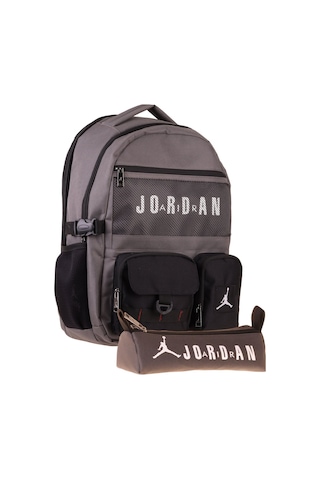Jordan Air Brooklyn Grey Gri İkili Sırt Çantası Ve Kalemlik Seti - Erkek Çocuk - Setja-q3182c