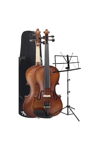 Midex LMA-644-NTYS Profesyonel Keman 4/4 Tam Boy (Nota Sehpası Yastık Tuner Yedek Tel Çanta Yay Reçine Metod)