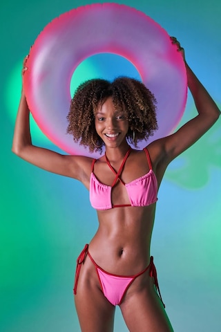 Holly Lolly Kontrast Biyeli Emma Bikini Üstü Pembe