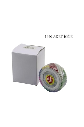 Yuvarlak Disk Standlı 1440 Adet Renkli Toplu Başörtü İğnesi Bx40