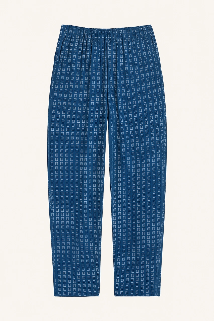 Erkek %100 Pamuk Cepli Ekose Pijama Altı Desen 2 040 Desen 2