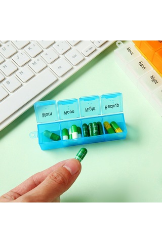 Mufunye Pratik Hap Organizer - 18.3x11.4x2.3cm Boyut, 120g Hafif Ve Taşınabilir