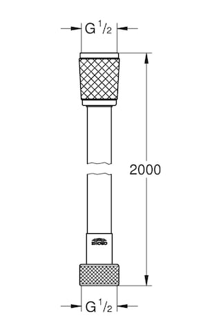 Grohe Vitalioflex Comfort 2000mm Duş Hortumu Krom 27173001