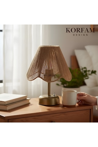 Rosalinda Modeli - Kahverengi Çiçek Şeklinde Kablosuz Pilli Masa & Gece Lambası Çok Renkli