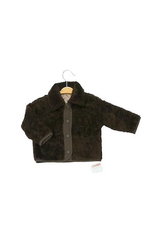 Erkek Bebek Peluş Mont-13601 Kahverengi