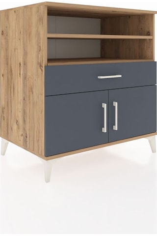 Kronos Şifonyer 3 Raflı Tek Çekmeceli 2 Kapaklı 88x59x96 Çam-... Çam