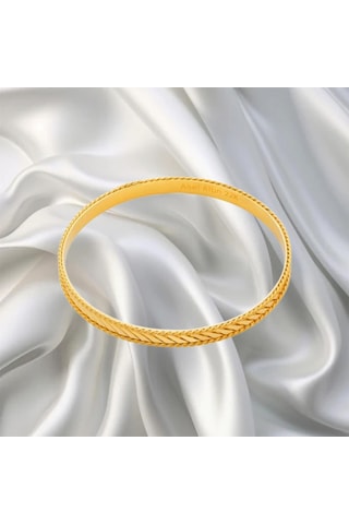 Leva Gold 22 Ayar Aynalı Çapraz Kibrit Çöpü Bilezik 15 Gr