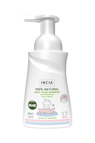 %100 Doğal Organik Sertifikalı Bebek Köpük Şampuanı Saç Vücut Lavanta Konak Önleyici Yenidoğan 200 Ml