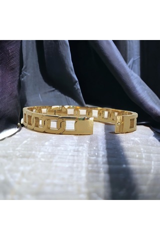 Kesebe Altın Rengi Görünümlü Paslanmaz Çelik Bileklik Çok Renkli