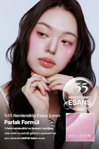 Hafif Yapılı, Ciltle Bütünleşen Parlak Bitişli Likit Allık Muzıgae Mansıon Objet Blush 001 Lilium 15523632
