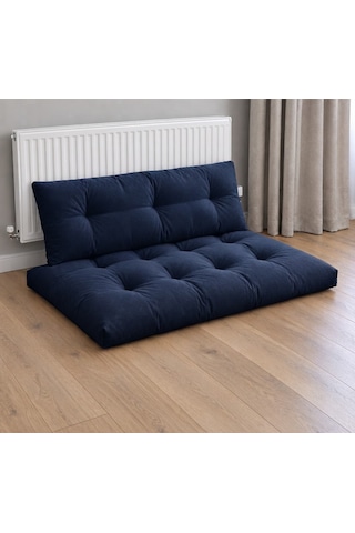 Kadife Döşemelik Kumaştan El Emeği Alt Üst Takım Petek Önü Minder 100x65cm Koyu Mavi Kadife Döşemelik Kumaştan El Emeği Alt Üst Takım Petek Önü Minder 100x65cm Koyu Mavi