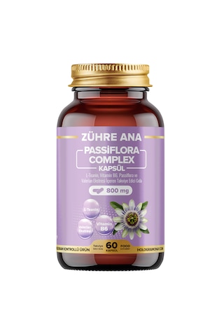 L-teanin, Vitamin B6, Passiflora Ve Valerian Ekstresi İçeren Takviye Edici Gıda