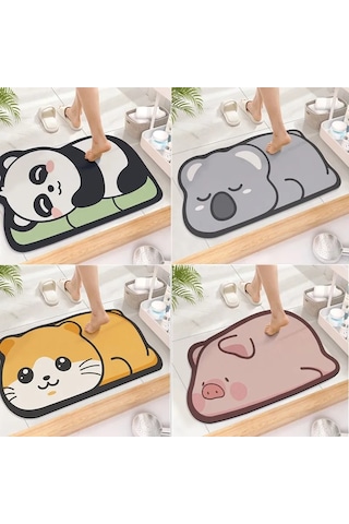 Sevimli Diatom Süper Emici Banyo Paspas Karikatür Kaymaz Çamur