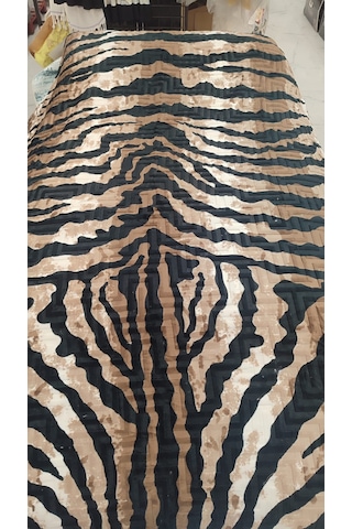 Aksu Safari Çift Kişilik Battaniye 200x240 -leopar Kahve Siyah Kahve