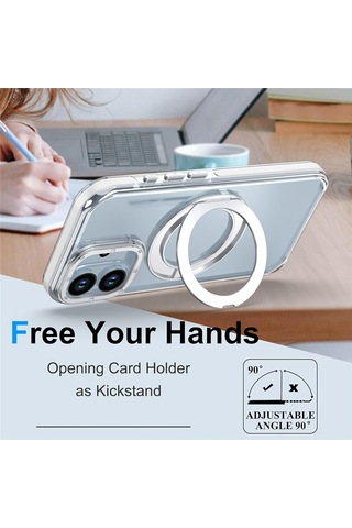 Teleplus Apple Uyumlu iPhone 16 Kılıf Smatch 360 Dönerli Tpu Magsafe Kapak