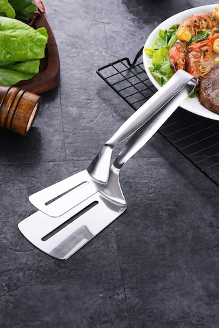 Çelik 23 Cm Balık Biftek Maşası Et Servis Kepçesi Kaşığı Cin875x