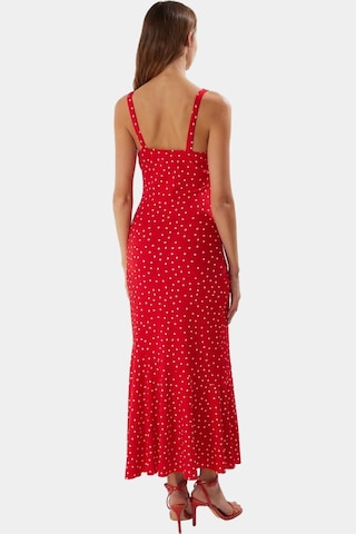 Ersefa Bodycon Maxi Elbise Nefes Alan Polyester Elastan Kumaş Casual Sti Kırmızı