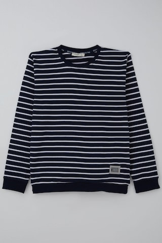 Breeze Erkek Çocuk Sweatshirt Arma Detaylı Çizgili 4-8 Yaş, Lacivert Lacivert