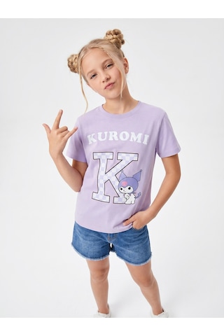Sea Bubbles Kuromi Kız Çocuk Tişört St10399 Lila