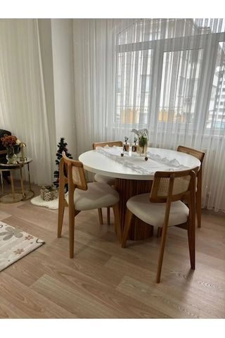 Hazeran Mutfak Masa Sandalye Takımı, Salon Takımı, Yemek Odası Takımı Kahverengi