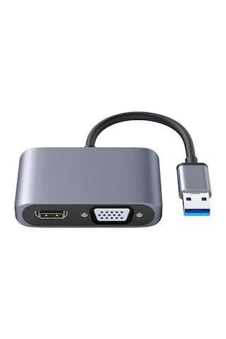 Microcase Usb 3.0 - Hdmı Vga Adaptörü, Usb'den Vga'ya Hdmı Dönüştürücü Monitör Ekranı Video Adaptörü Dönüştürücü İle Uyumlu - Al5862 Siyah
