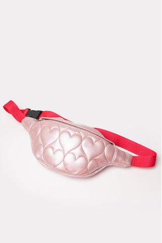 İcone Bag Icone Çocuk Kalp Kapitone Detaylı Bel Çantası Pembe