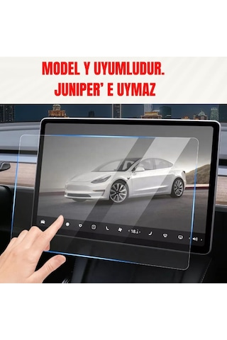 Tesla Model Y Araç Multimedya Ekran Koruyucu Temperli Cam