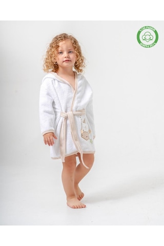 Balinalı Bornoz Beyaz-bej Beyaz - Bej