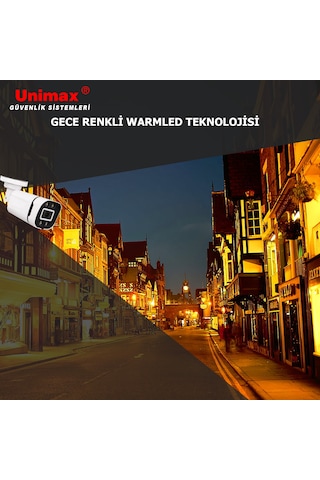 Unımax 5mp Sony Lens 7 Kameralı Güvenlik Seti 100m Kablo 30m Gece Görüş Xmeye