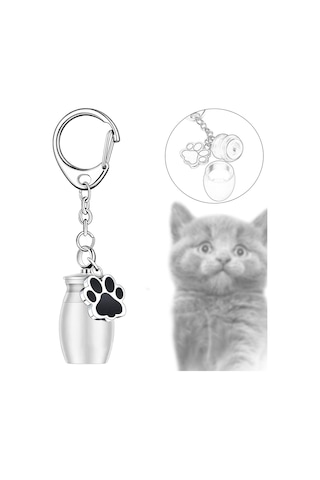 Homyl Urn Anahtarlık Ashes Hatıra Su Geçirmez Anıt Gümüş Altın