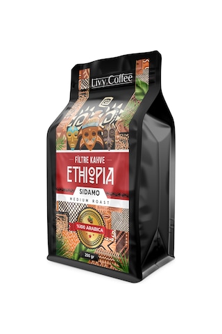 Livy Coffee Ethiopia Sidamo Yöresel Filtre Kahve 250 G