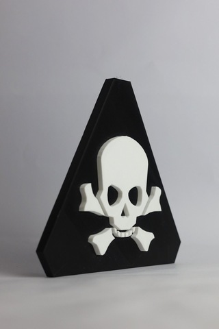 Ölüm Tehlikesi Dekoratif - 3 Boyutlu Tabela 17cm