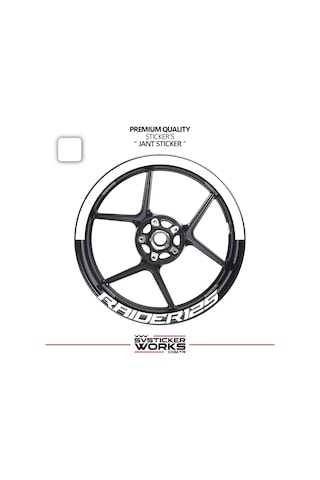 Tvs Raider 125 Jant Şeridi Yarım Jant Kaplama & Raider 125 Yazı Sticker Seti 01931828