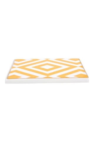 Porland Morocco Desen 4 Sarı Bardak Altlığı 10x10 Cm Sarı