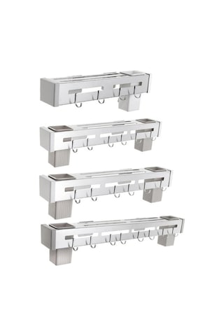 Pazly Mutfak Duvara Monte Raf Çubukları Tutucu 40cm, Küçük Ve Pratik Ahşap