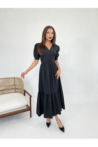 De'charme 6411 Elbise-siyah
